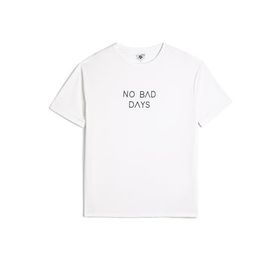 Koton 000 Kadın Slogan Baskılı Kısa Kollu Bisiklet Yaka Beyaz T-shirt