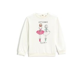Koton 002 Dinozor Baskılı Bisiklet Yaka Ekru 9/10 Yaş Erkek Çocuk Sweatshirt