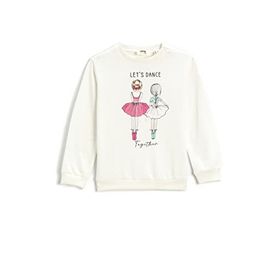 Koton 002 Dinozor Baskılı Bisiklet Yaka Ekru 9/10 Yaş Erkek Çocuk Sweatshirt