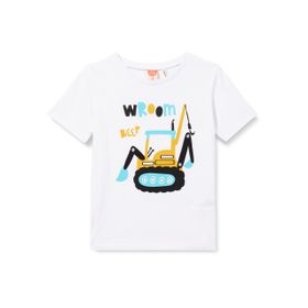 Koton 002 Erkek Bebek Ekru Bisiklet Yaka Kısa Kollu Kepçe Detaylı T-shirt