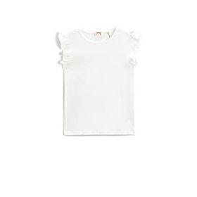 Koton 002 Kız Çocuk Basic Fırfırlı Kolsuz Ekru