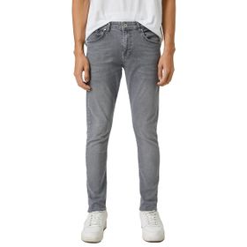 Koton 027 Erkek Super Skinny Fit Justin Jean Gri Kot Pantolon