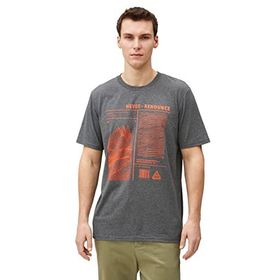 Koton 045 Antrasit Bisiklet Yaka Kısa Kollu Baskılı Erkek T-shirt