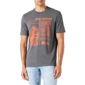 Koton 045 Antrasit Bisiklet Yaka Kısa Kollu Baskılı Erkek T-shirt