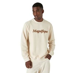 Koton 050 Bej Baskılı Bisiklet Yaka Erkek Sweatshirt