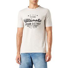 Koton 050 Bej Bisiklet Yaka Kısa Kollu Baskılı Erkek T-shirt