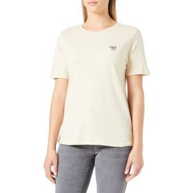Koton 050 Kadın Bej Kısa Kollu Bisiklet Yaka Koala İşlemeli T-shirt