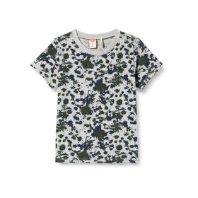 Koton 05V Erkek Bebek Haki Desenli Kısa Kollu Bisiklet Yaka Baskılı T-shirt