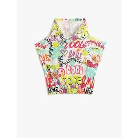 Koton 0D1 Kız Çocuk Ekru Desenli Mickey Mouse Lisanslı Sweatshirt