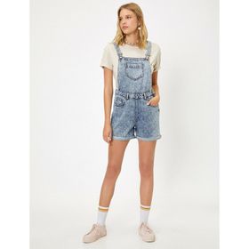 Koton 0KAK47906ODBLK Cep Detaylı Jean Kadın Tulum