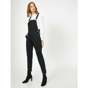 Koton 0KAK47906ODBLK Cep Detaylı Jean Kadın Tulum