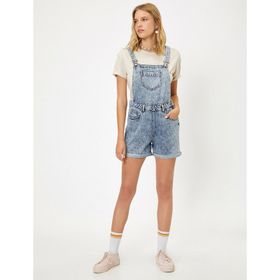 Koton 0KAK47906ODBLK Cep Detaylı Jean Kadın Tulum
