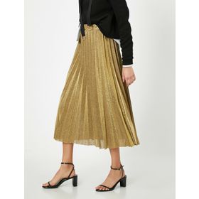 Koton 0KAK73462EKDR1 Kadın Pileli Skirt Etek