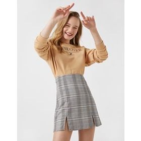 Koton 0KAK73462EKDR1 Kadın Pileli Skirt Etek