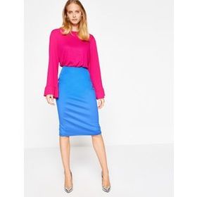 Koton 0KAK73462EKDR1 Kadın Pileli Skirt Etek
