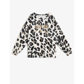 Koton 0KMG19615ZK002 Ekru Kız Çocuk Sweatshirt