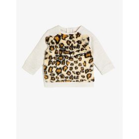 Koton 0KMG19615ZK002 Ekru Kız Çocuk Sweatshirt