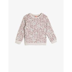Koton 0KMG19615ZK002 Ekru Kız Çocuk Sweatshirt
