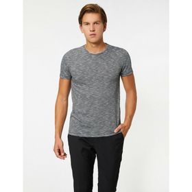 Koton 0KTK12085SK Sarı Bisiklet Yaka Kadın T-shirt