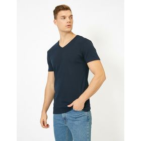 Koton 0KTK12085SK Sarı Bisiklet Yaka Kadın T-shirt