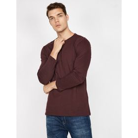 Koton 0KTK12085SK Sarı Bisiklet Yaka Kadın T-shirt