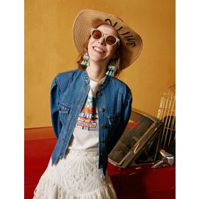 Koton 0YAK57344MDMID Pocket Detailed Kadın Jean Jacket