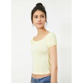 Koton 0YAL18068UK151 Oyuk Yaka Kadın T-shirt