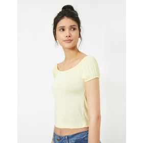 Koton 0YAL18068UK151 Oyuk Yaka Kadın T-shirt
