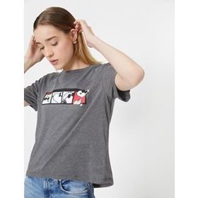Koton 0YAL18152IK001 Snoopy Baskılı Bisiklet Yaka Kısa Kollu Lisanslı Kadın T-shirt