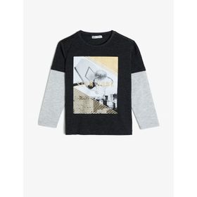 Koton 0YAL18586IK44G Baskılı Kadın T-Shirt