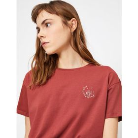 Koton 0YAL18586IK44G Baskılı Kadın T-Shirt