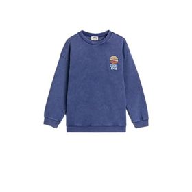 Koton 0YAL68017UK001 Yüksek Yaka Uzun Kollu Yazılı Baskılı Kadın Sweatshirt