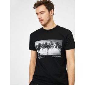 Koton 0YAM11252CK01V Yazili Baskili Erkek T-Shirt