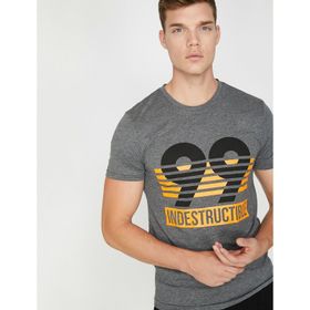 Koton 0YAM11252CK01V Yazili Baskili Erkek T-Shirt
