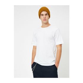 Koton 0YAM12002LK Beyaz Erkek T-Shirt
