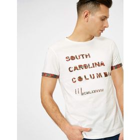 Koton 0YAM12010OK Beyaz Erkek T-shirt