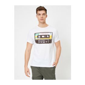 Koton 0YAM14817OK Erkek Beyaz Erkek T-shirt