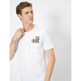 Koton 0YAM14817OK Erkek Beyaz Erkek T-shirt