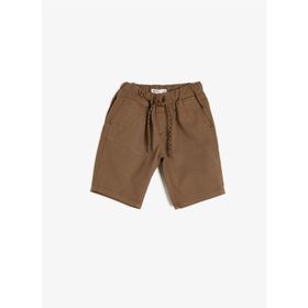 Koton 0YKB46384OW120 Beli Lastikli Kordonlu Normal Bel Cepli Erkek Çocuk Şort