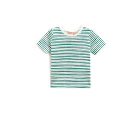 Koton 15K Erkek Bebek Yeşil Çizgili Bisiklet Yaka Kısa Kollu Çizgili T-shirt