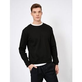 Koton 1KAL68195OK Pembe Bisiklet Yaka Uzun Kollu Basic Kadın Sweatshirt