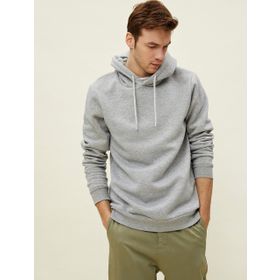 Koton 1KAM75700LK Siyah Fermuarlı Kapüşonlu Basic Pamuk Erkek Sweatshirt