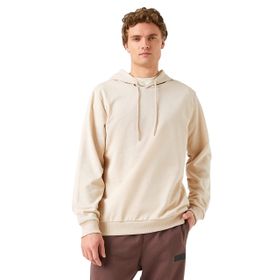Koton 1KAM75700LK Siyah Fermuarlı Kapüşonlu Basic Pamuk Erkek Sweatshirt