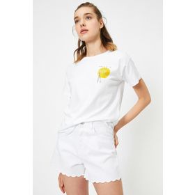 Koton 1YAL18211IK Bisiklet Yaka Kısa Kollu T-shirt