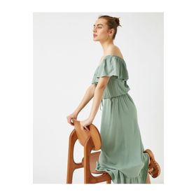 Koton 1YAL88169IK Koton Kadın Elbise Kırmızı - S