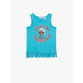 Koton 1YKG17571AK Turkuaz Kız Çocuk T-shirt