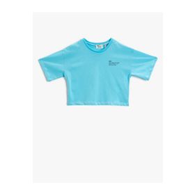 Koton 1YKG17800AK Turkuaz Kadın Tshirt