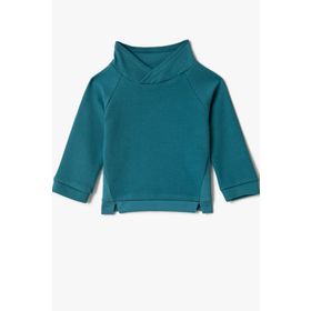 Koton 2KMB18545OK Dik Yaka Kendinden Desenli Sweatshirt