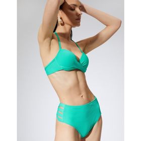 Koton 2SAK10114BM756 Yeşil Kadın Boyundan Bağlamalı Bikini Üstü