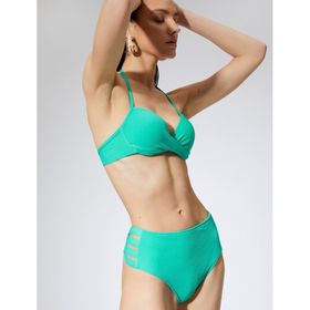 Koton 2SAK10114BM756 Yeşil Kadın Boyundan Bağlamalı Bikini Üstü